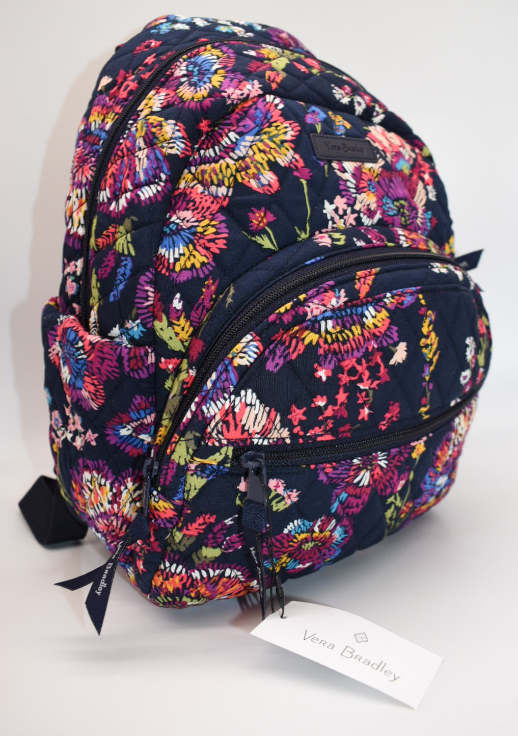 Vera Bradley Essential Compact Backpack in "Midnight Wildflowers" Pattern