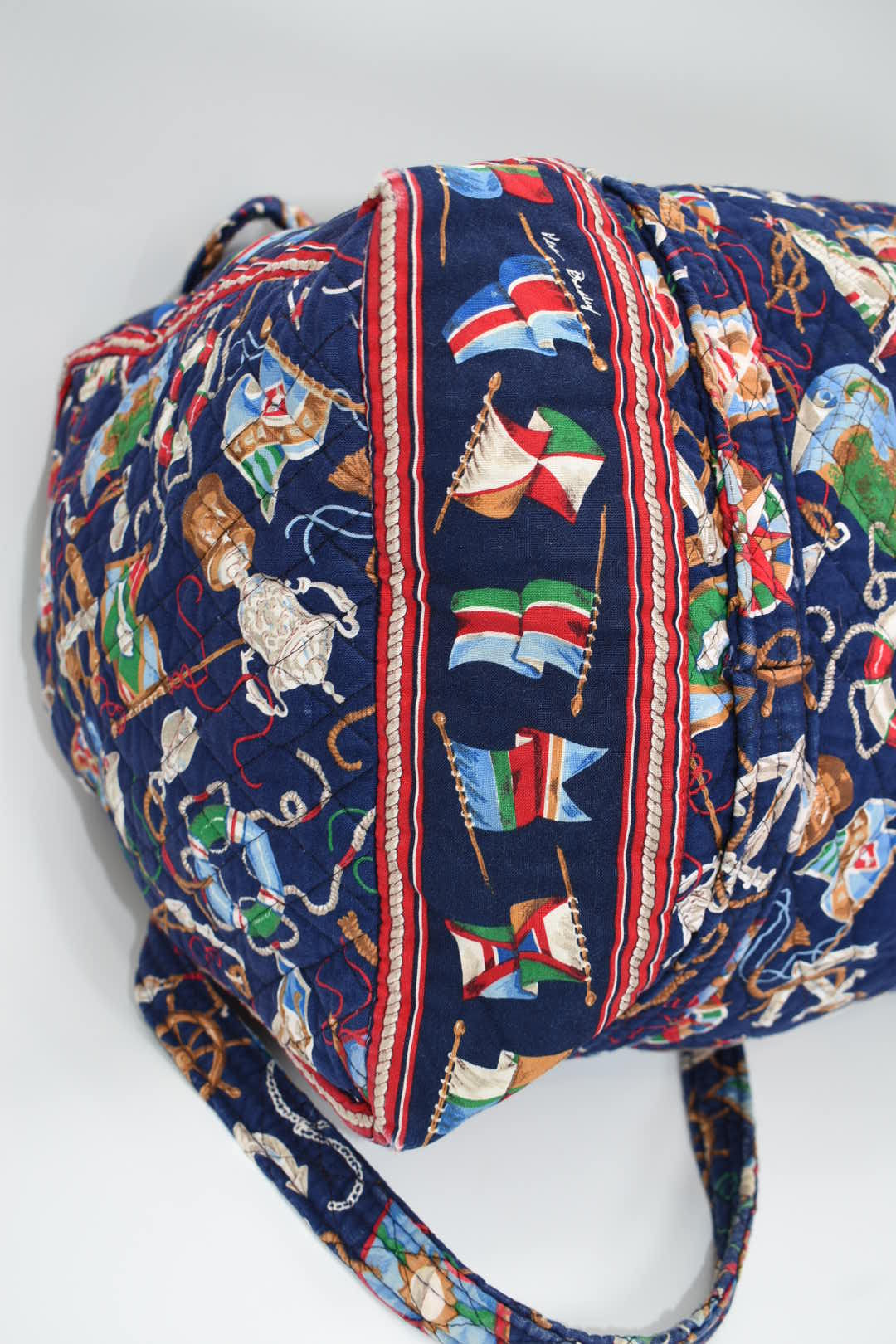 Vintage Vera Bradley Large Duffle Bag in "Regatta -1994" Pattern