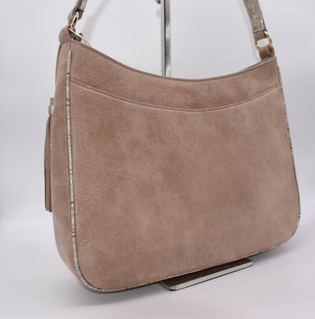 Brahmin Noelle Shoulder Bag in Brahmin Warm Gray Reynolds