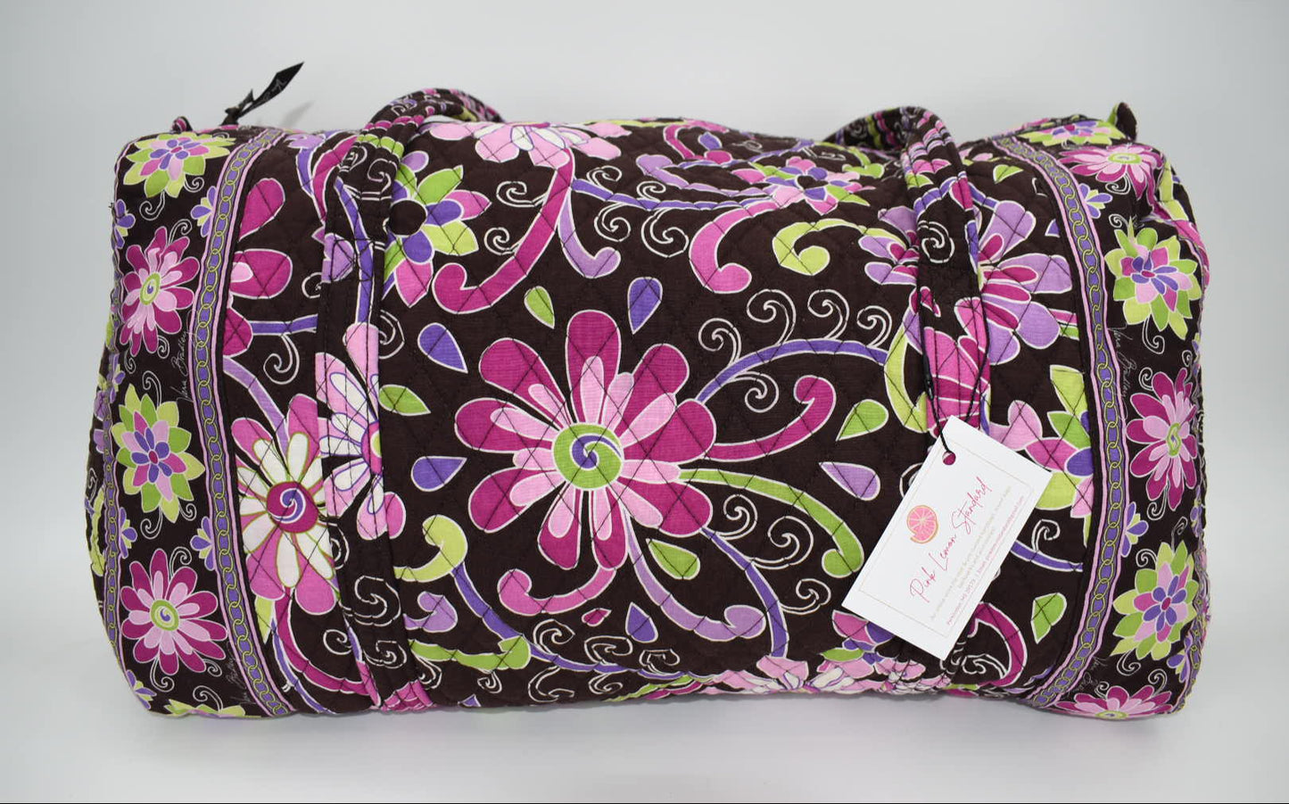 Vera Bradley Large Duffle Bag in "Purple Punch" Pattern