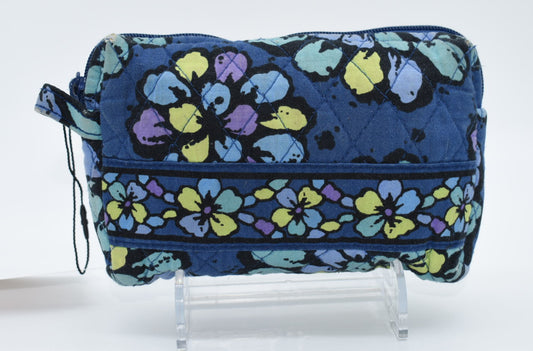 Vera Bradley Small Cosmetic Bag in "Indigo Pop" Pattern