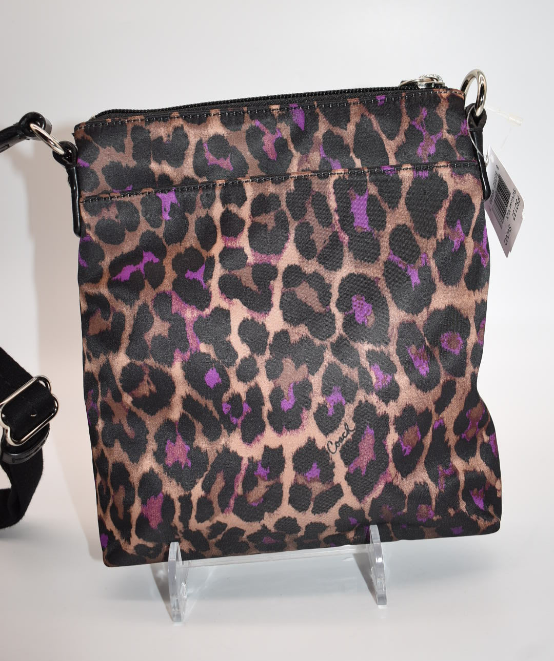 Coach North South Crossbody Bag in Ocelot & Violet