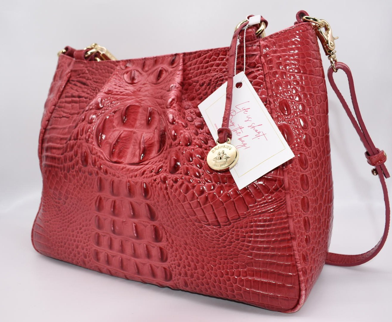 Brahmin Ruby Satchel Bag in Cherry Tree Melbourne