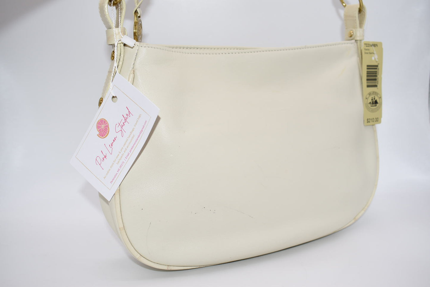 Vintage Brahmin Sierra Shoulder Bag in "Bone Sanibel"