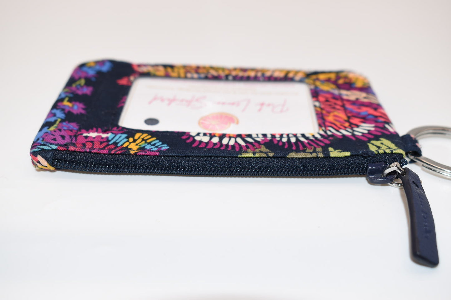 Vera Bradley Zip ID Case in "Midnight Wildflowers" Pattern