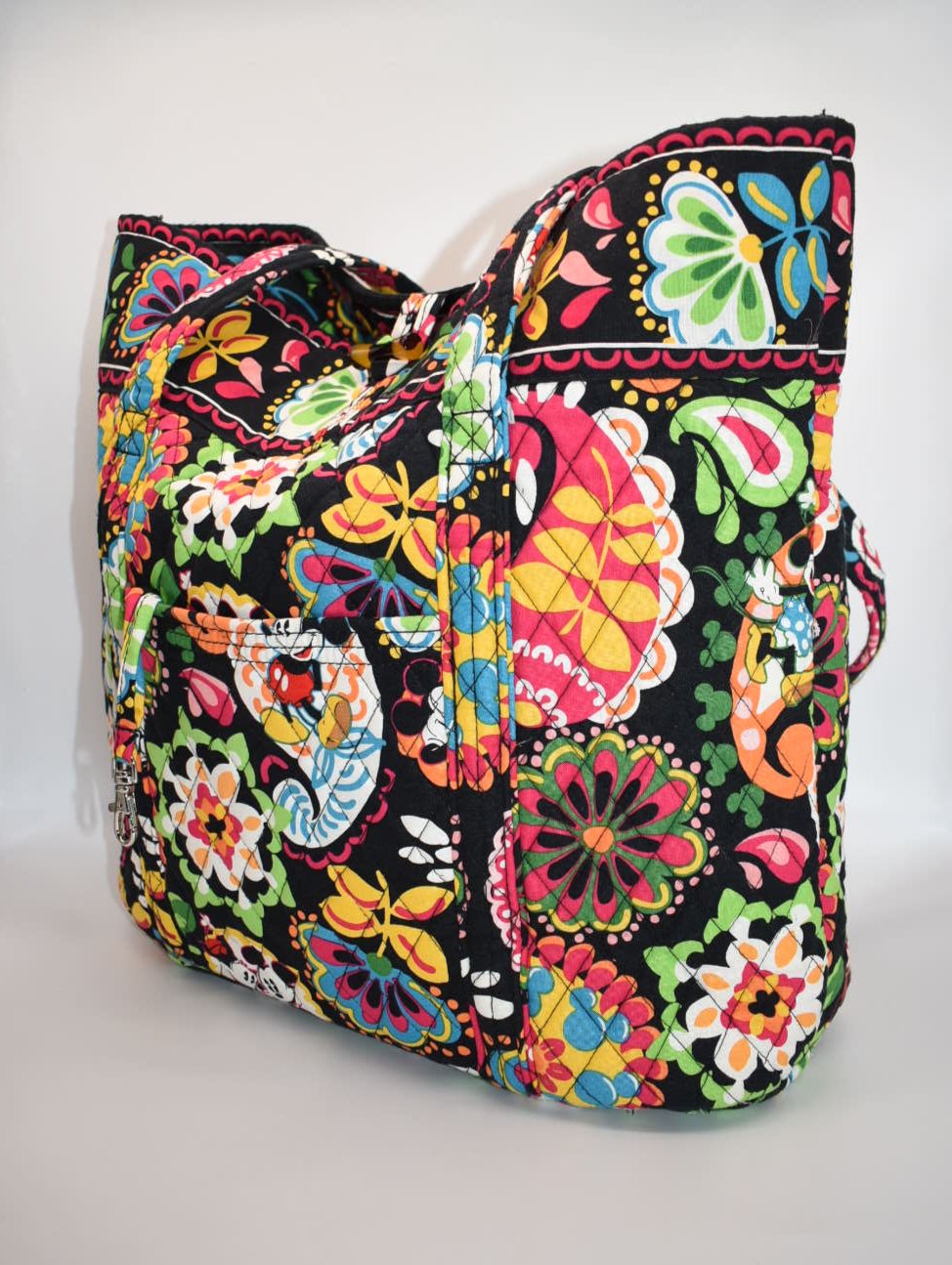 Vera Bradley Large Vera Tote Bag in "Midnight Mickey" Pattern