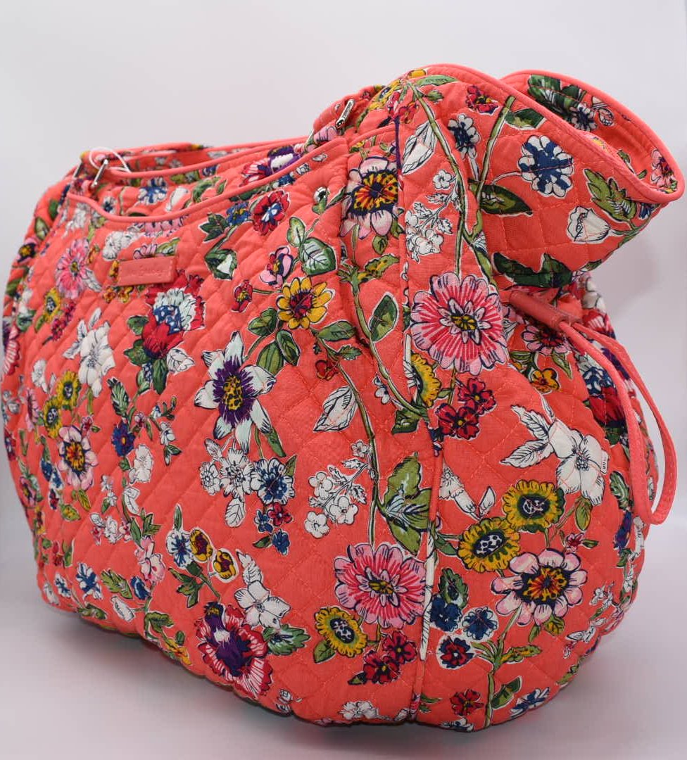 Vera Bradley Large Glenna  Shoulder Bag in "Coral Floral" Pattern