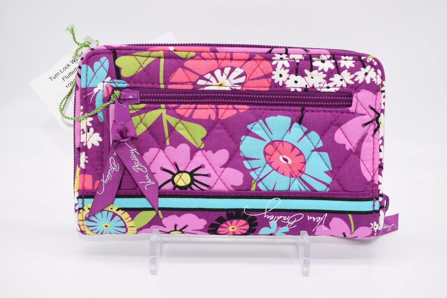 Vera Bradley Turnlock Wallet in Flutterby Pattern