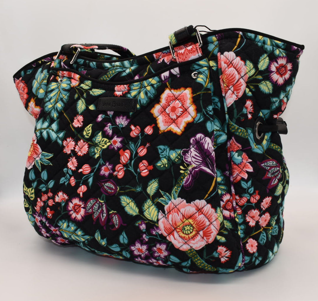 Vera Bradley Glenna Satchel Bag in "Floral Vines" Pattern