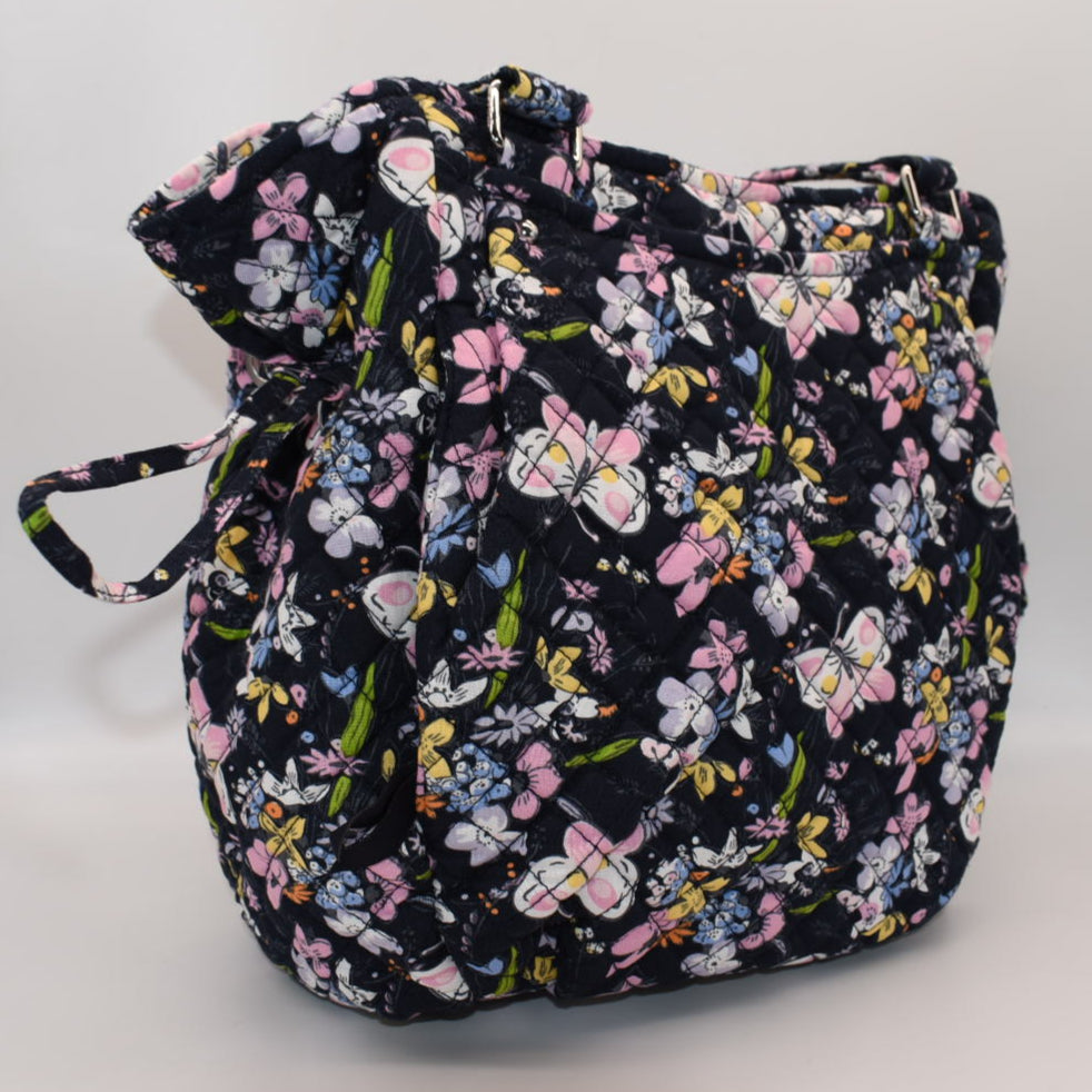 Vera Bradley Glenna Satchel Bag in "Bloom Boom Navy" Pattern