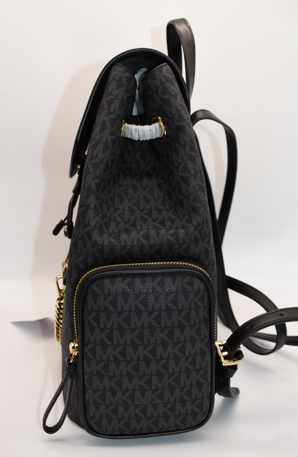 Michael Kors Jet Set Large Chain Logo Backpack in Black