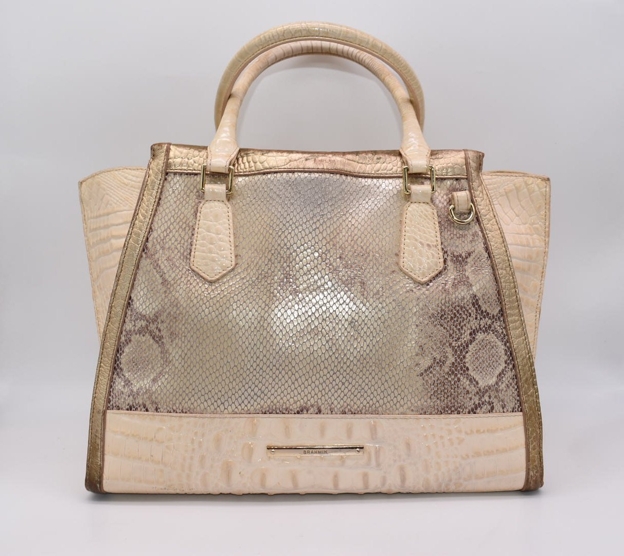 Brahmin Priscilla Satchel Bag in Sunglow Dakota