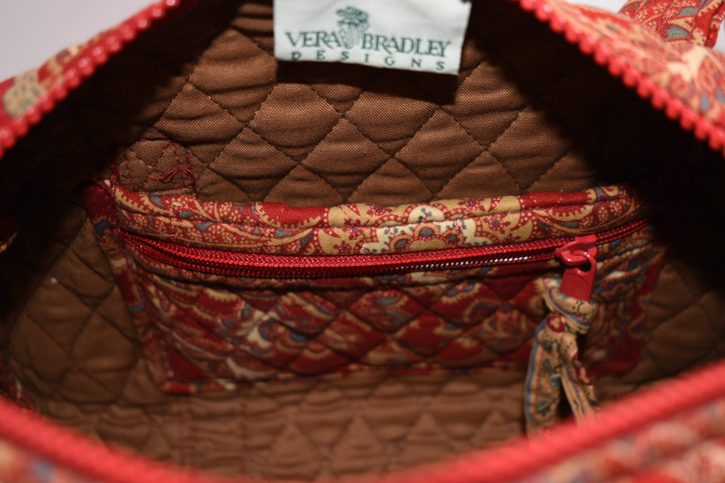 Vintage Vera Bradley Handbag / Shoulder Bag in "Windsor-1995" Pattern