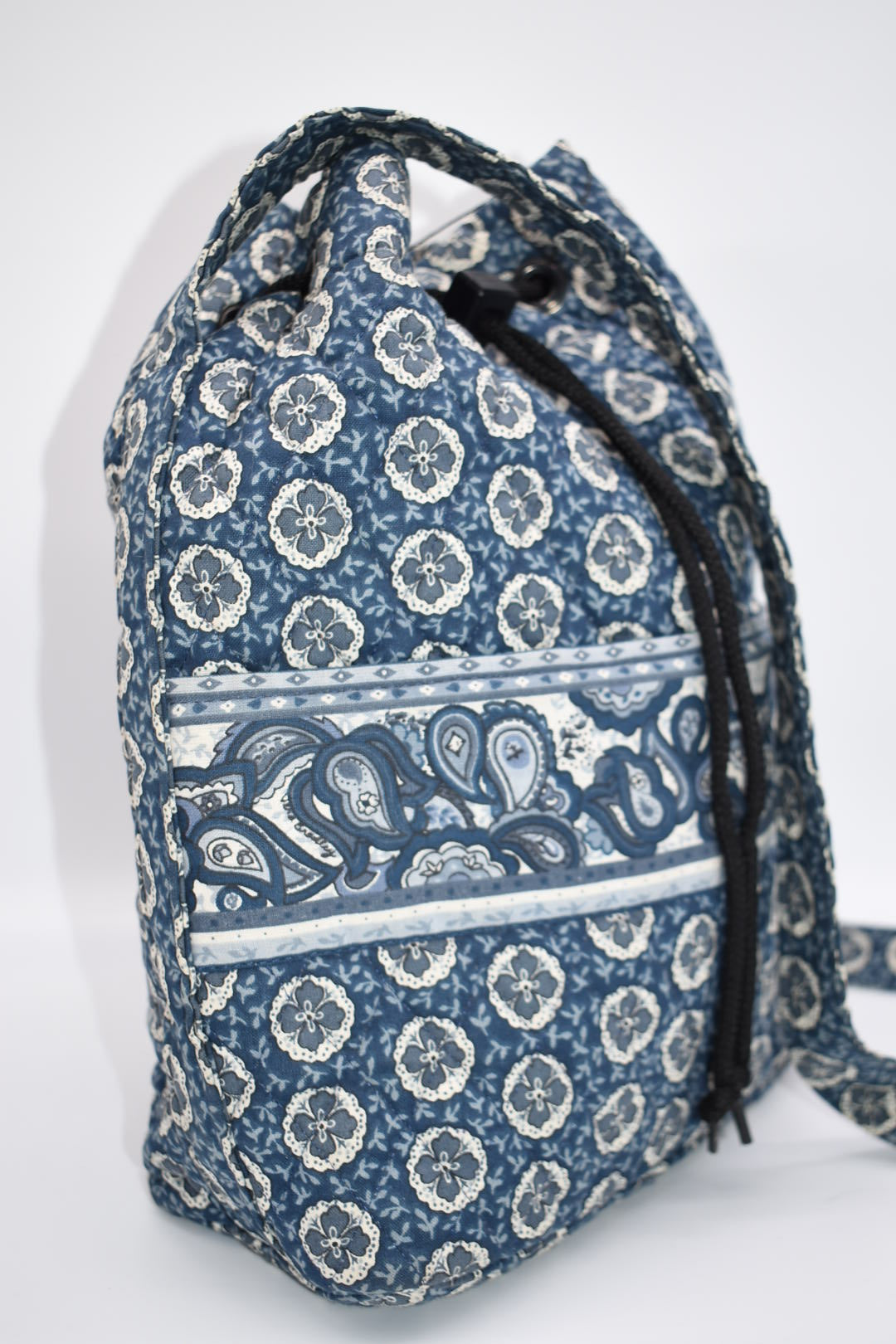 Vintage & Rare Drawstring Bucket Style Bag in "Indigo -1997" Pattern