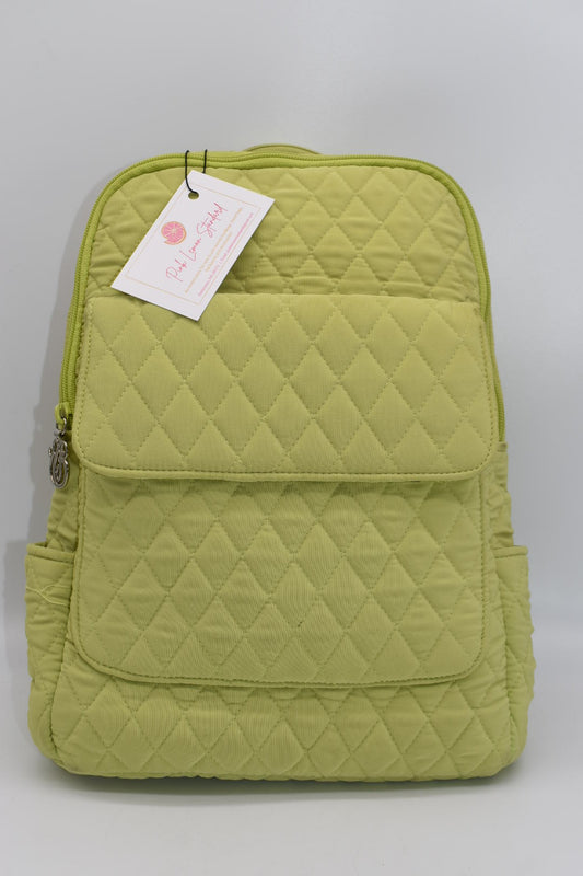 Vera Bradley Microfiber Backpack in "Key Lime" Pattern