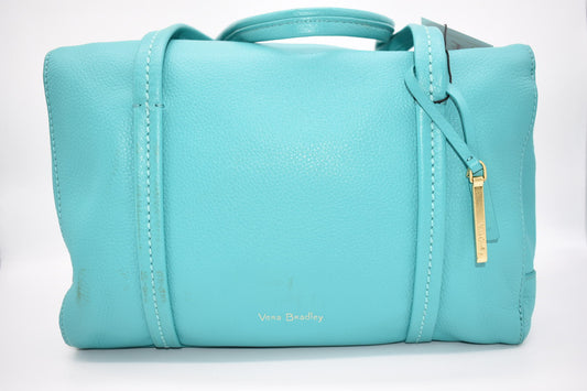 Vera Bradley Mallory Leather Satchel Bag in Turquoise Sea