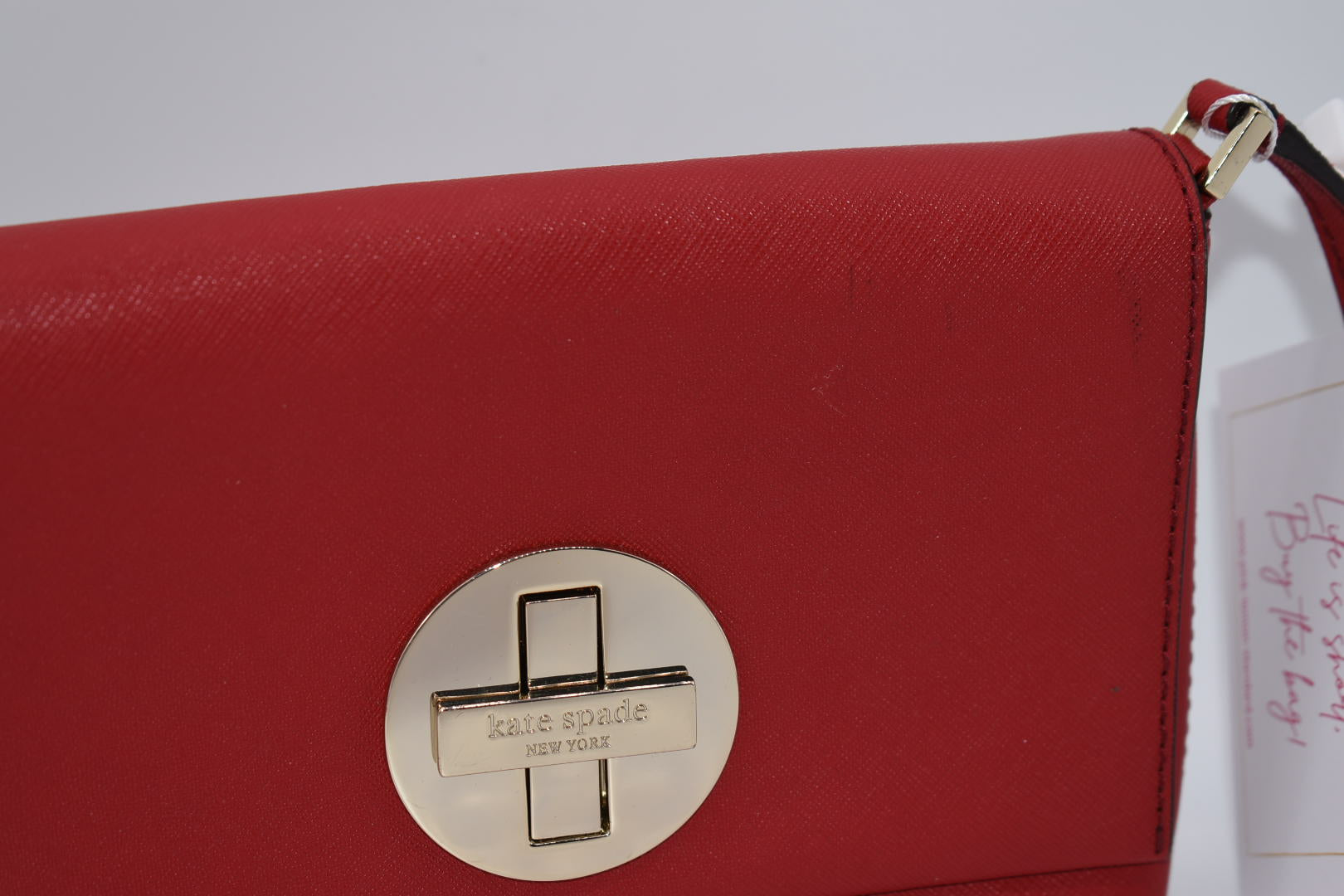 NWT Kate Spade SALLY Newbury Lane Pillboxred store Crossbody LeatherBag WKRU2256.