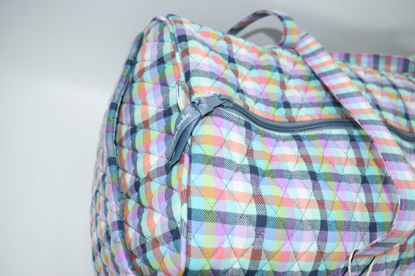 Vera Bradley outlet Perfect Plaid Multicolor Large Travel Duffel Bag Tote NWT