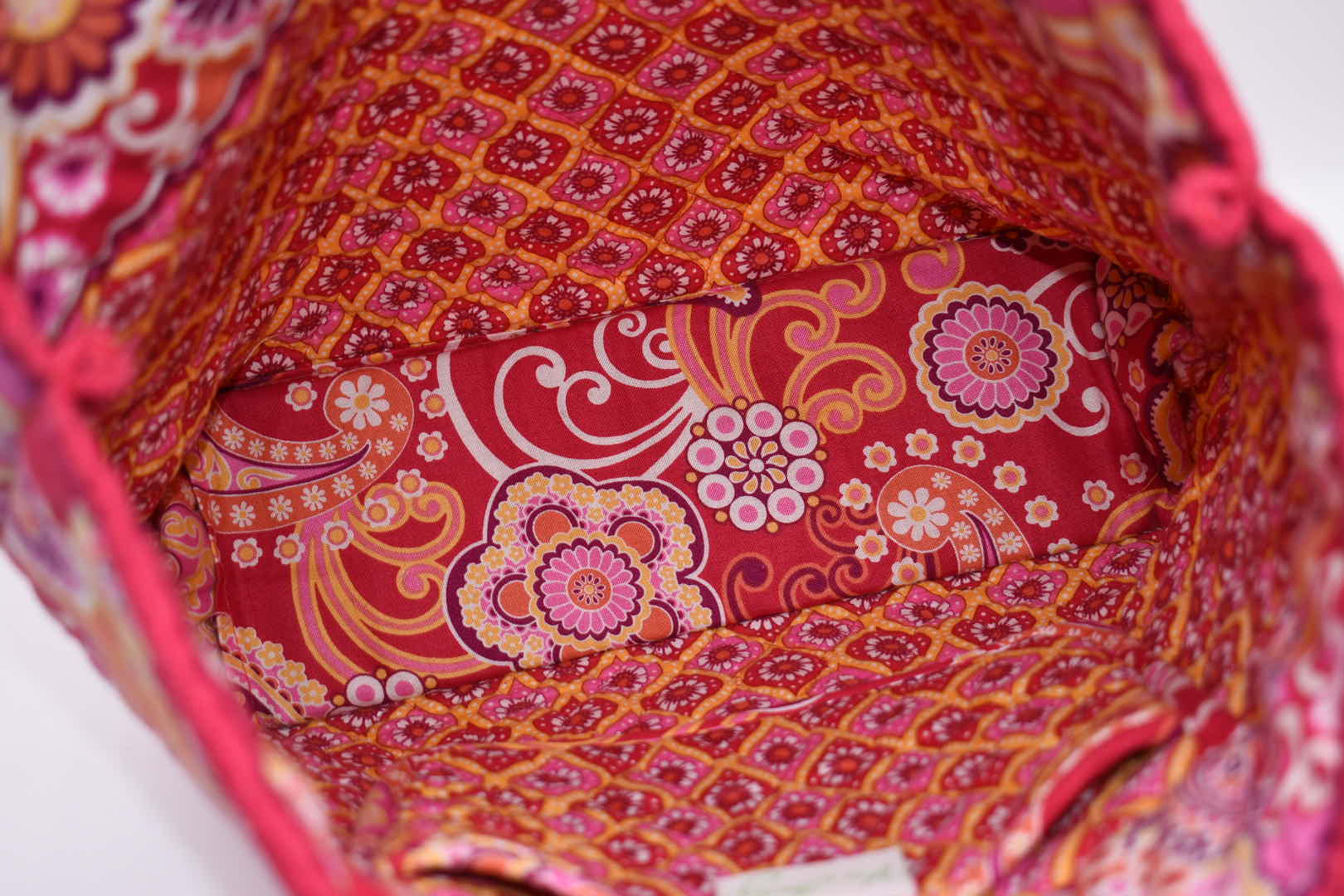 Vera Bradley retailer Raspberry fizz large tote bag