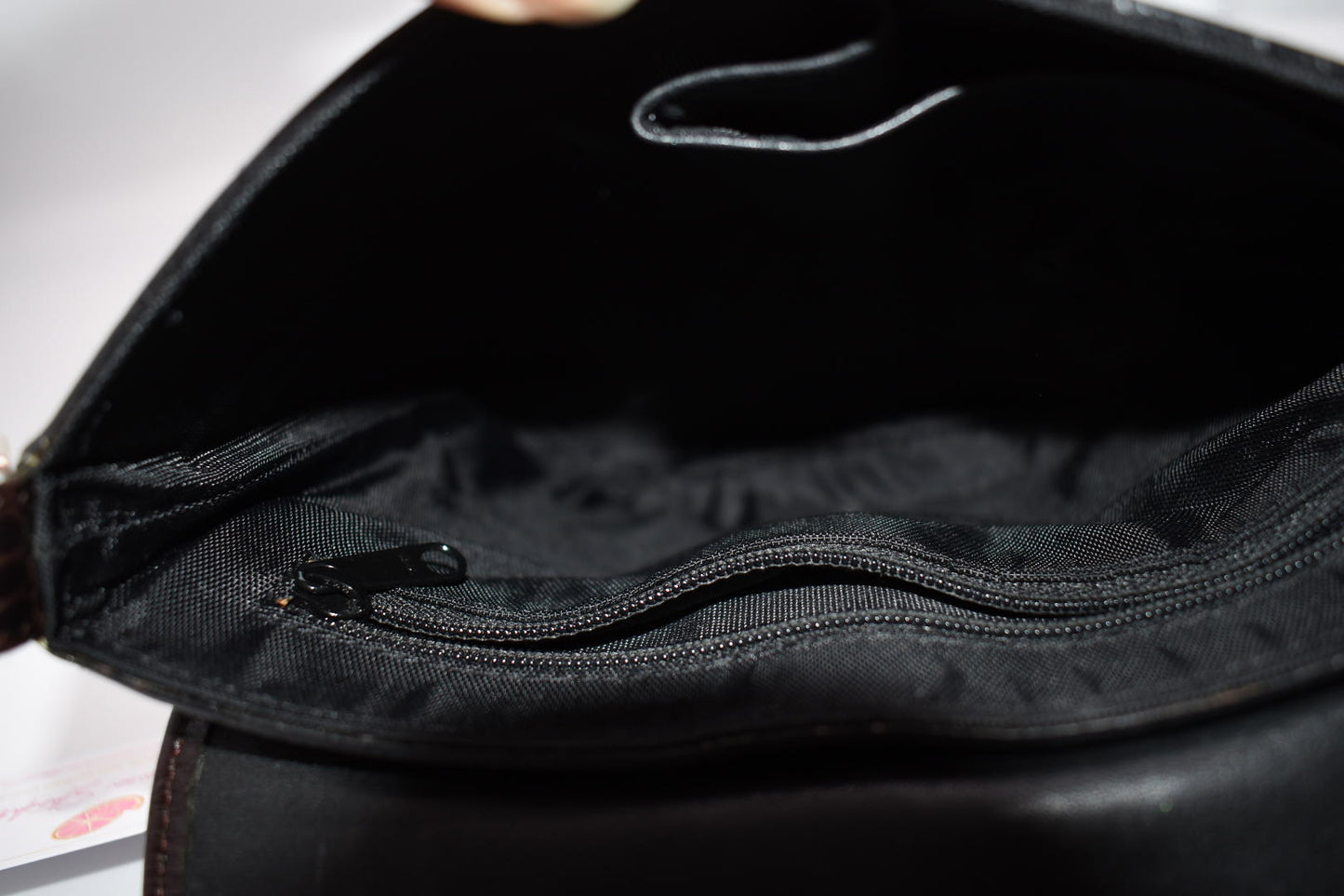 Black & Brown Leather Crossbody Bag