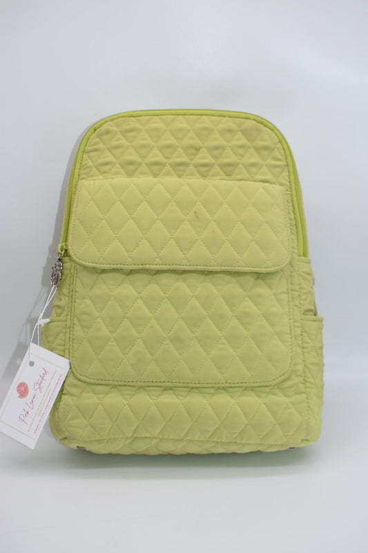 Vera Bradley Microfiber Backpack in "Key Lime" Pattern