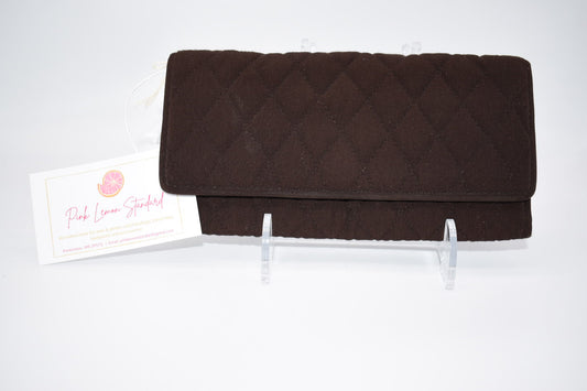 Vera Bradley Microfiber Wallet in "Espresso"