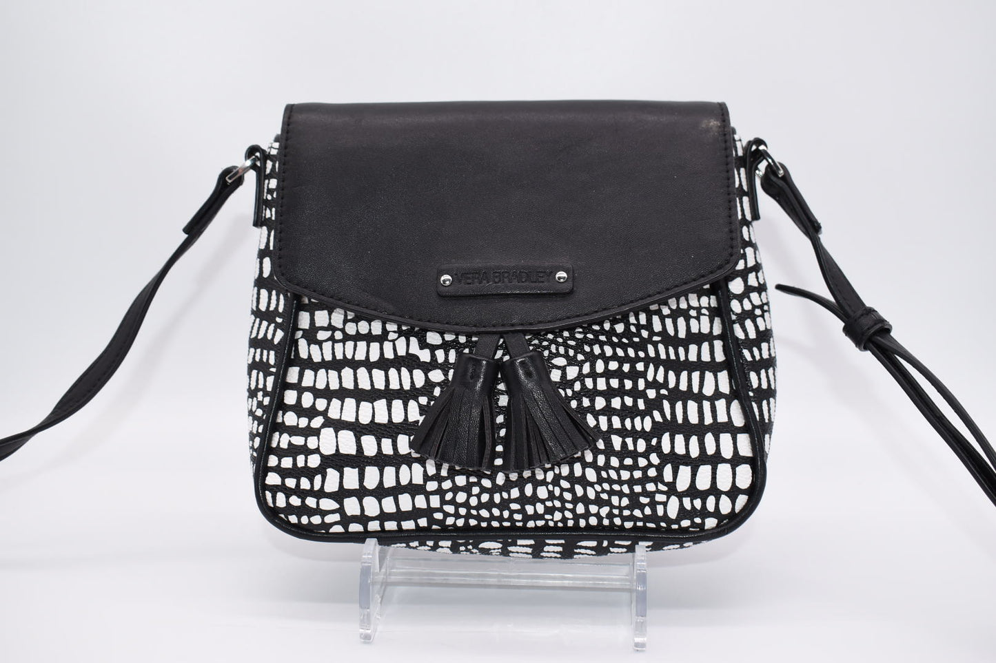 Vera Bradley Flap Crossbody in "Midnight Snakeskin"