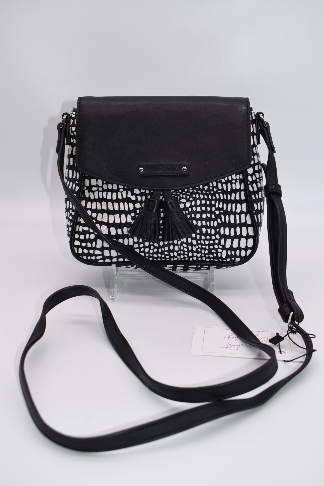 Vera Bradley Flap Crossbody in "Midnight Snakeskin"