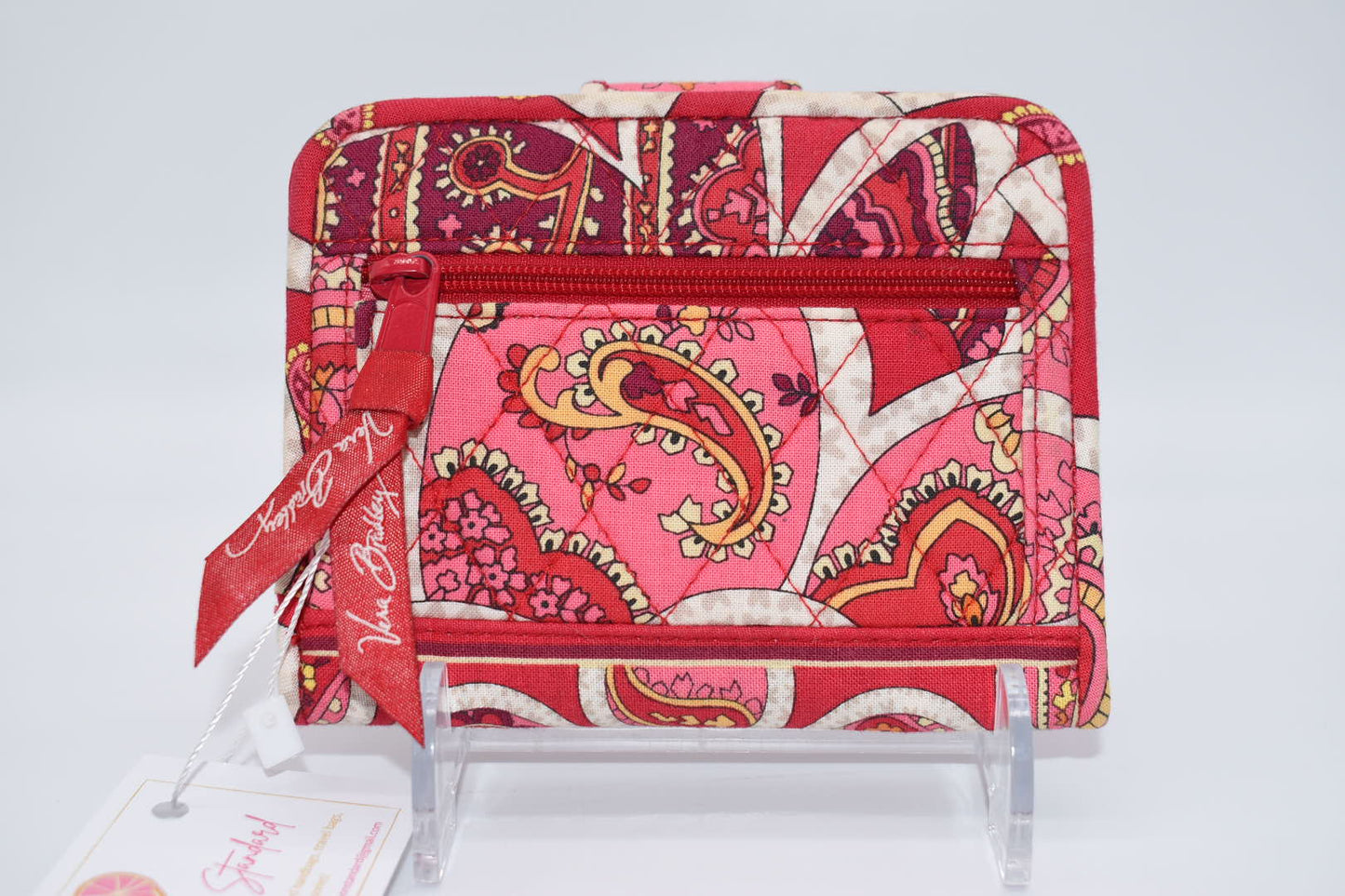 Vera Bradley Snappy Bifold Wallet in "Rosy Posies"