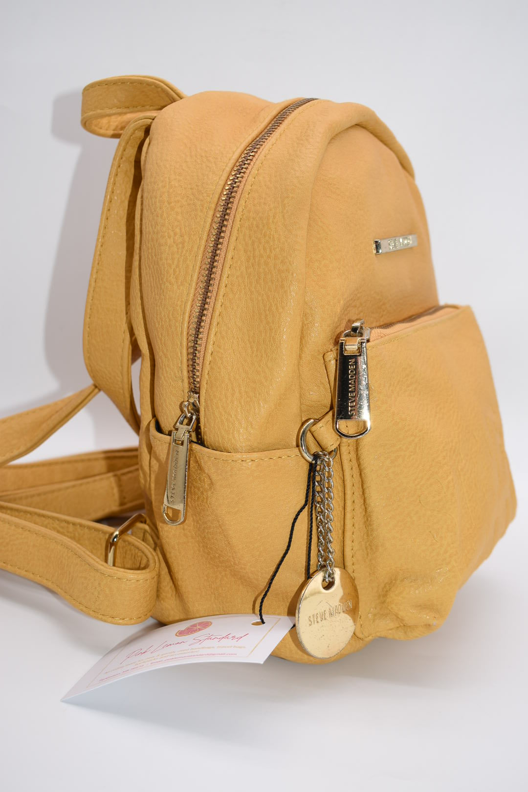 Steve Madden Bailey Backpack in Mustard Yellow