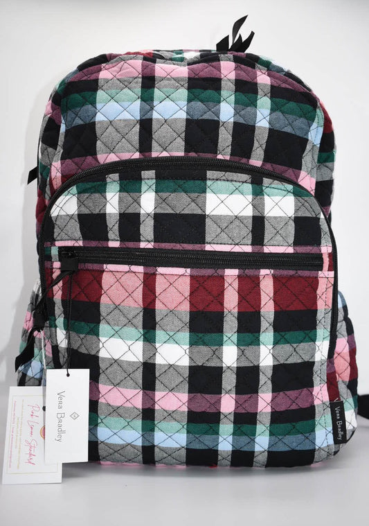 Vera Bradley Campus Backpack in "Ribbons Plaid"