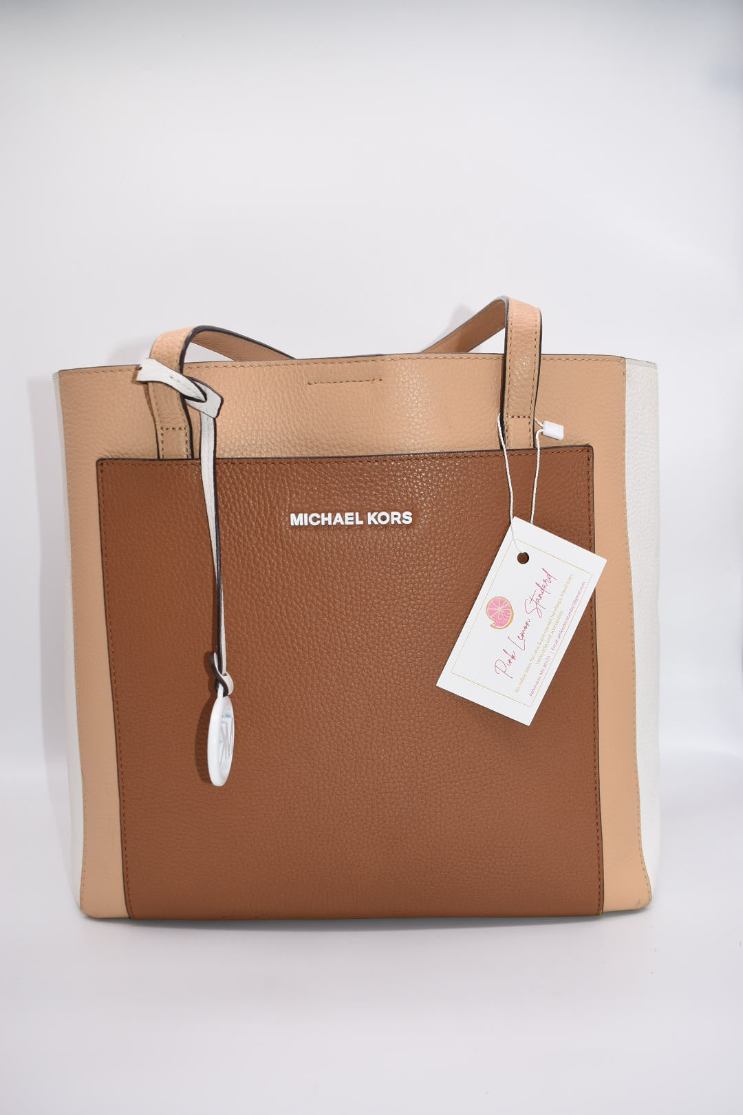 Michael kors brown and pink bag best sale